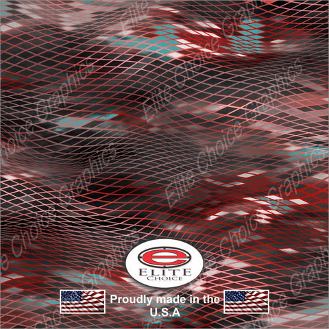 Asper Red 2 Camo 15"x52" or 24"x52" Truck/Pattern Print Tree Real Camouflage Sticker Roll or Sheet