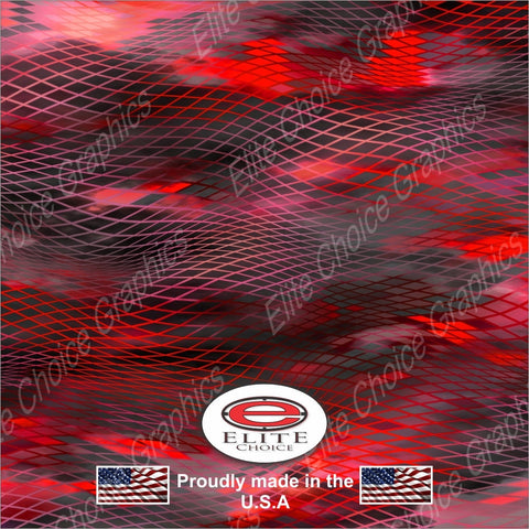 Asper Red 3 Camo 15"x52" or 24"x52" Truck/Pattern Print Tree Real Camouflage Sticker Roll or Sheet