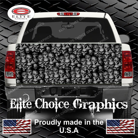 Wicked Skull Wall Truck Tailgate Wrap Vinyl Graphic Decal Sticker Wrap