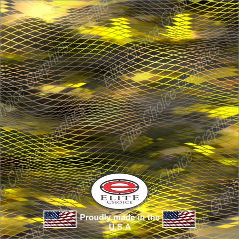 Asper Yellow 3 Camo 15"x52" or 24"x52" Truck/Pattern Print Tree Real Camouflage Sticker Roll or Sheet