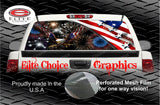 American Eagle Fireworks Rear Window Graphic Tint Decal Sticker Truck SUV Van Car