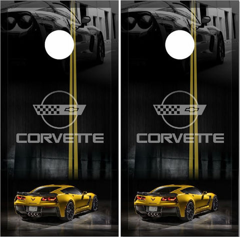 Chevrolette Corvette Cornhole Wrap Bag Toss Decal Baggo Skin Sticker Wraps Laminated or Non Laminated