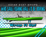 Carbon Fiber Swoops Kayak Vinyl Wrap Kit Graphic Decal/Sticker 12ft and 14ft