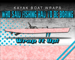 Digital Pink Camo Kayak Vinyl Wrap Kit Graphic Decal/Sticker 12ft and 14ft