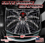 Mechanical Black Widow Spider Vinyl Hood Wrap Bonnet Decal Sticker Graphic Universal Fit