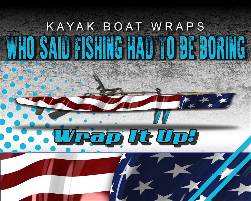 American Flag Kayak Vinyl Wrap Kit Graphic Decal/Sticker 12ft and 14ft –  Elite Choice Graphics
