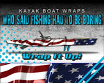 American Flag Kayak Vinyl Wrap Kit Graphic Decal/Sticker 12ft and 14ft