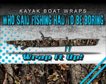 Oak Ambush Camo Kayak Vinyl Wrap Kit Graphic Decal/Sticker 12ft and 14ft