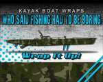 Trucker Girl Army Camo Kayak Vinyl Wrap Kit Graphic Decal/Sticker 12ft and 14ft