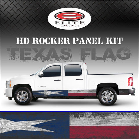 Texas Flag Rocker Panel Rocker Panel Graphic Decal Wrap Truck SUV - 12" x 24FT