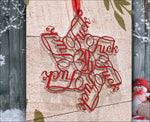 F*uck Flake 2020 Fck Snowflake Laser Engraved Christmas Tree Ornament