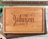 Family Name Personalized Wood Cutting Board