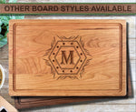 Monogram Family Letter Crest 2 Personalized Wood Cutting Board