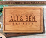 Established Date Collection Personalized Wood Cutting Board