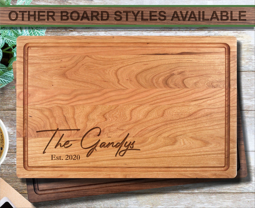 Last Name Est Date Personalized Wood Cutting Board – Elite Choice