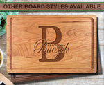 Family Letter Names Personalized Wood Cutting Board