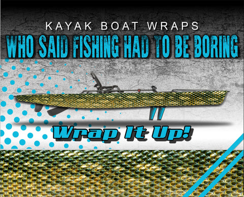 Pike Skin Kayak Vinyl Wrap Kit Graphic Decal/Sticker 12ft and 14ft