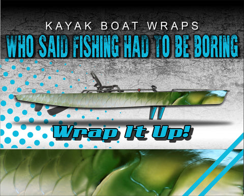 Tarpon Fish Skin Kayak Vinyl Wrap Kit Graphic Decal/Sticker 12ft and 14ft