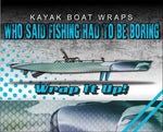 White Seabass Kayak Vinyl Wrap Kit Graphic Decal/Sticker 12ft and 14ft
