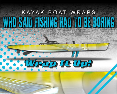 Yellowfin Tuna Skin Kayak Vinyl Wrap Kit Graphic Decal/Sticker 12ft and 14ft