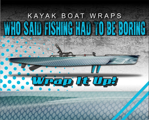 Bluefish Skin Kayak Vinyl Wrap Kit Graphic Decal/Sticker 12ft and 14ft