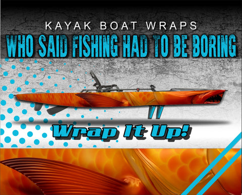 Cubera Snapper Skin Kayak Vinyl Wrap Kit Graphic Decal/Sticker 12ft and 14ft