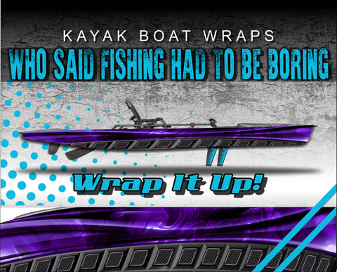 Ground Zero Purple Kayak Vinyl Wrap Kit Graphic Decal/Sticker 12ft and 14ft
