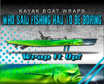 Mahi Mahi Dolphin Kayak Vinyl Wrap Kit Graphic Decal/Sticker 12ft and 14ft