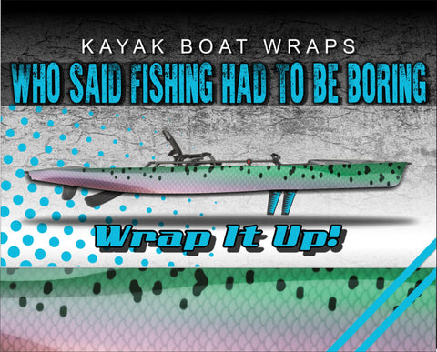 Salmon Skin Kayak Vinyl Wrap Kit Graphic Decal/Sticker 12ft and 14ft