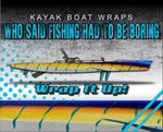 Blue Marlin Skin Kayak Vinyl Wrap Kit Graphic Decal/Sticker 12ft and 14ft