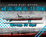 Urban Grunge Red Kayak Vinyl Wrap Kit Graphic Decal/Sticker 12ft and 14ft