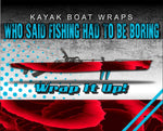 Abstract Camo 1 Red Kayak Vinyl Wrap Kit Graphic Decal/Sticker 12ft and 14ft