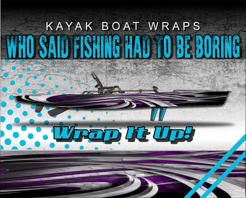 Blade Wrap Purple Kayak Vinyl Wrap Kit Graphic Decal/Sticker 12ft and 14ft