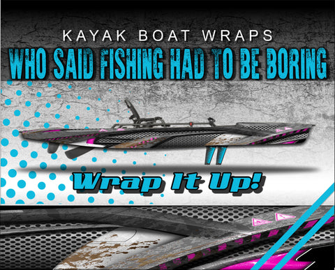 Body Armor Pink Kayak Vinyl Wrap Kit Graphic Decal/Sticker 12ft and 14ft