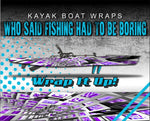 Geometrix Purple Kayak Vinyl Wrap Kit Graphic Decal/Sticker 12ft and 14ft