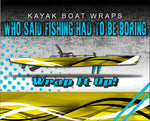 Vendetta Yellow Kayak Vinyl Wrap Kit Graphic Decal/Sticker 12ft and 14ft