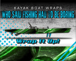 Aborigine Green Kayak Vinyl Wrap Kit Graphic Decal/Sticker 12ft and 14ft