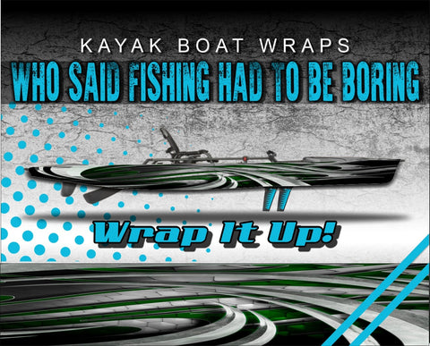 Blade Wrap Green Kayak Vinyl Wrap Kit Graphic Decal/Sticker 12ft and 14ft