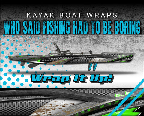 Body Armor Green Kayak Vinyl Wrap Kit Graphic Decal/Sticker 12ft and 14ft