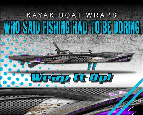 Body Armor Purple Kayak Vinyl Wrap Kit Graphic Decal/Sticker 12ft and 14ft