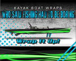 Digital Waves Green Kayak Vinyl Wrap Kit Graphic Decal/Sticker 12ft and 14ft