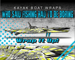 Geometrix Yellow Kayak Vinyl Wrap Kit Graphic Decal/Sticker 12ft and 14ft