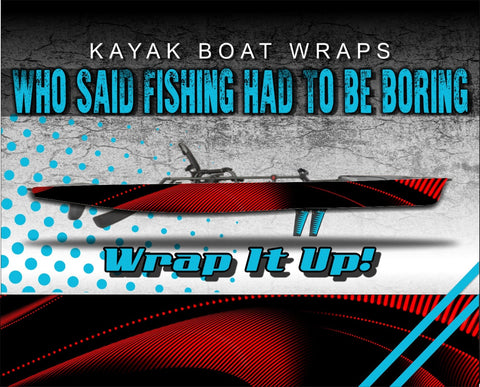 Viper Red Kayak Vinyl Wrap Kit Graphic Decal/Sticker 12ft and 14ft