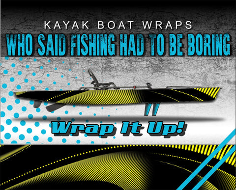 Viper Yellow Kayak Vinyl Wrap Kit Graphic Decal/Sticker 12ft and 14ft
