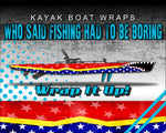 WW2 WW Era Shark Teeth Airplane Metal Kayak Vinyl Wrap Kit Graphic Decal/Sticker 12ft and 14ft