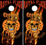 Poker Skull Royal Flush Cornhole Wrap Bag Toss Decal Baggo Skin Sticker Wraps Laminated or Non Laminated