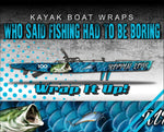Rippin Lips Bass Blue Kayak Vinyl Wrap Kit Graphic Decal/Sticker 12ft and 14ft
