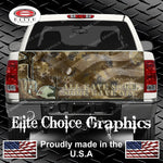 Fallen Heros Remember Vets Boots Truck Tailgate Wrap Vinyl Graphic Decal Sticker Wrap
