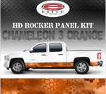 Chameleon Hex 3 Orange Camo Rocker Panel Graphic Decal Wrap Truck SUV - 12" x 24FT