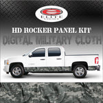 Digital Military Cloth Camo Rocker Panel Graphic Decal Wrap Truck SUV - 12" x 24FT